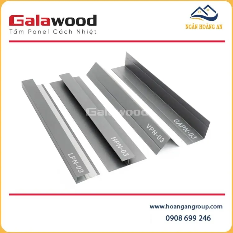 Nẹp Góc Trong Trang Trí Tấm Cách Nhiệt Panel GAPN-02 Màu Xám